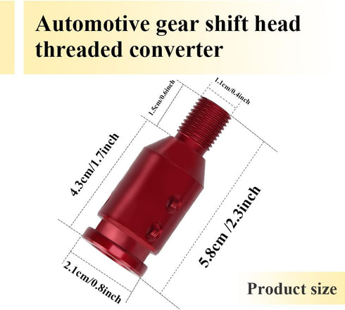 ASUBHA Gear Shift Knob Adapter, Aluminum Alloy Automatic Shifter Adapter, Universal Car Interior Accessories Shifter Knob Boot Retainer Gear Stick...