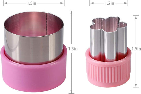 Vegetable Cutters Shapes Set, 20pcs Stainless Steel Mini Cookie Cutters, Vegetable Cutter and Fruit Stamps Mold + 20pcs Cute Cartoon Animals Food ...