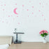 Moon and Stars Wall Decal Vinyl Sticker, Removable Children Kids Art DIY Sticker Mural for Boy Girls Baby Room Decoration Good Night Nursery Wall ...