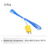 MECCANIXITY 5pcs K Type Thermocouple Mini Connector Temperature Sensor Probes PTFE 3.3ft -50 to 260°C(-58 to 500°F), Blue...