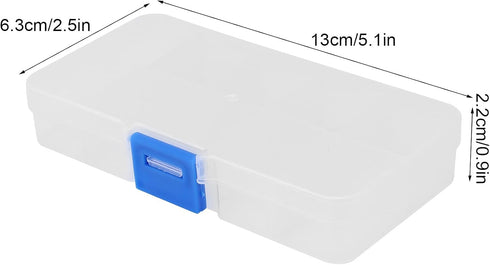 Jewelry Box, 10 Grid Transparent Plastic Organizer Box with Adjustable Dividers, Jewelry Storage Containers for Little Jewelry Small Item...