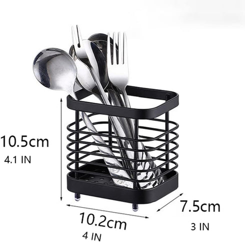 Oidium Silverware Holder,Small Utensil Holder Stainless Steel,Utensil Drying Rack,Chopstick Holder 4x4x3 In,Fit for Kitchens,Picnics,Office…...