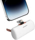 Small Portable Charger for iPhone,5000mAh Mini Power Bank with Built in Cable/Metal Stand,External Cute Battery Pack Compatible with iPhone 14/13/...