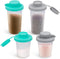 Sophico Small Salt and Pepper Shakers Set with Moisture Proof Sinlicone Lids, 4.5oz Mini Spice Shaker to go for Camping Travel Picnic Lunch Boxes ...