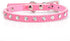 Pimaodog Cute Dazzling Sparkling Elegant Fancy Suede Leather 1 Rows Bling Rhinestone Crystal Jeweled Small Pet Cat Dog Puppy Collar (M:27-35CM, Pi...