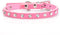 Pimaodog Cute Dazzling Sparkling Elegant Fancy Suede Leather 1 Rows Bling Rhinestone Crystal Jeweled Small Pet Cat Dog Puppy Collar (S:21-27CM, Pi...