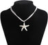Blue Drop Starfish Necklace For Women Girls Boho Layered Starfish Pendant Choker White Velvet Necklace Summer Beach Necklaces Jewelry Gifts...