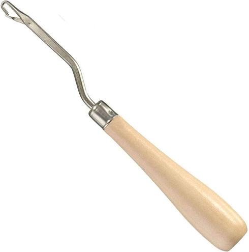 GEX 6.5 inch Bent Wooden Crochet Latch Hook Knitting Tool Ventilating Holder 1PC......