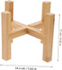 1pc Wooden Planter Stand Bamboo Tray Small Plant Stand Planter Holder Shelf Indoor Flower Pot Rack Bonsai Stand House Plants Midsize Flower Pot Ho...