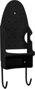 Woolite Wall Mount Iron and Ironing Board Organizer | Fits Most Irons | Holds T-Shaped Ironing Boards | Laundry Room Storage | Black...