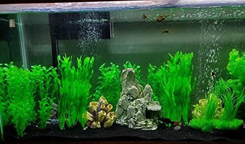 BEGONDIS 14 Pcs Artificial Green Seaweed Water Plants, Fish Tank Aquarium Decorations, Made of Soft Plastic...