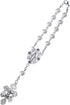 White Pearl Rosary for Car,Pardon Crucifix One Decade Rosary,Medalla Milagrosa Small Car Rosary for Rearview Mirror,Pocket Rosary Crucifijo Cruz D...