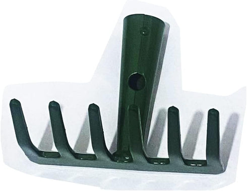 6 Teeth Mini Garden Rake Head for Kids Hard Rake Head Only Dark Green...