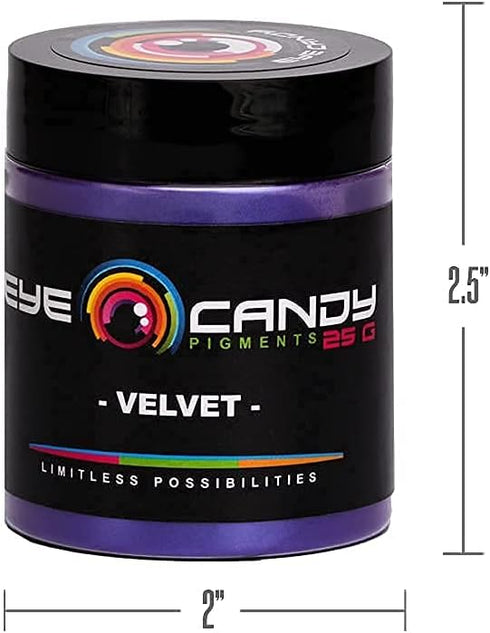 Eye Candy Pigments Premium Purple Mica Powder - Velvet (25gr) - for Epoxy, Resin, Soap, Paint, Woodworking, Acrylic Pouring, Bath Bombs, Fishing L...