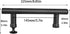 Shower Door Handle Hole to Hole 145mm(5.7inch), Push Pull Door Handle Stainless Steel, Sliding Barn Door Handle for Bathroom Glass Doors, Black Sh...