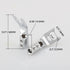 Viborg Pure Copper Speaker Spade Plug, Screw Locking Speaker Wire Connector, Fork Y Spade Lugs with Allen Wrench for Speaker Wire DIY 4PCS (Rhodiu...