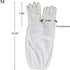 Mr.Bee Beekeeping Supply Goatskin Leather Beekeeper Gloves with Vent Long Canvas Sleeve & Elastic Cuff M...