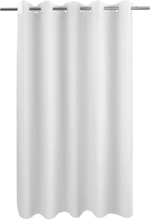 River Dream No Hook Hotel Cloth Shower Curtain Microfiber - Waterproof Soft Washable Fabric Shower Curtain or Liner with Magnets, White, Standard ...