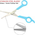 Chibuy Professional Pet Grooming Scissors with Round Tip Stainless Steel Dog Eye Cutter for Dogs and Cats, Professional Grooming Tool, Blue, Size ...