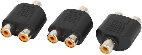 uxcell RCA Female to 2 Female Y Splitter AV Audio Video Adapter 3Pcs...