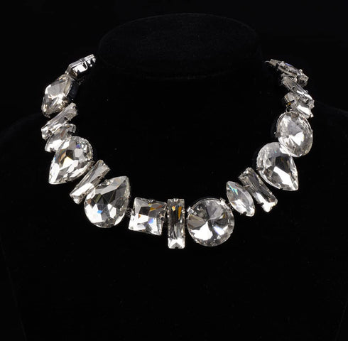 Missgrace Boho Women Dainty Chunky Short Rhinestones Prom Choker Necklaces for Women Luxurious Bar Choker Necklace for Women...