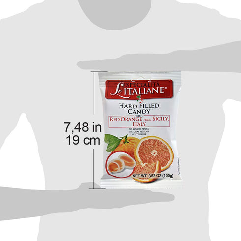 Serra Le Italiane, Italian Natural Hard Candy Filled With Red Orange From Sicily Italy, 3.5 Ounce...