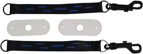 CHU-BUDDY Chubuddy Chew Holder Black Screen Print- Black Tether and Natural Strap...