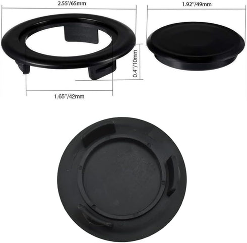 2 Inch Patio Table Umbrella Hole Ring Plug and Cap Keep Umbrella Pole Steady Sit Flush Lay Flat Snap Tight Hold Easy Place Protect Table Edge No W...