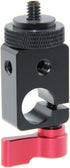 CAMVATE Single Rod Clamp 15mm with 1/4" Mount Screw Adapter (M5 Rotating Knob-Red) - 0866...