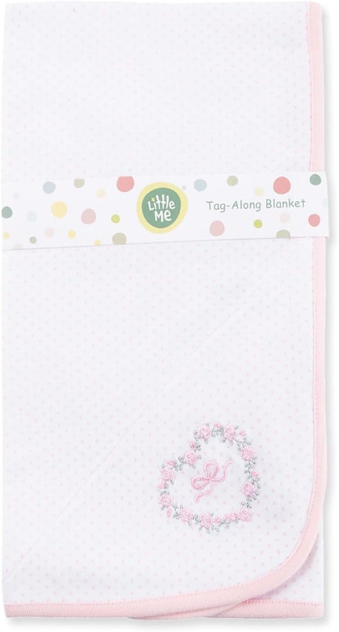 Little Me Unisex Baby Swaddling Receiving Blankets, Thank Heaven Pink, 30 X 27 Inches...