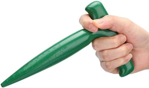 Oumefar 5Pcs Handheld Plastic Transplanting Widger Planting Tools Dibber Soil Digger Hole Punch Sowing Seeds Dispenser Garden Supplies Grip Seedli...