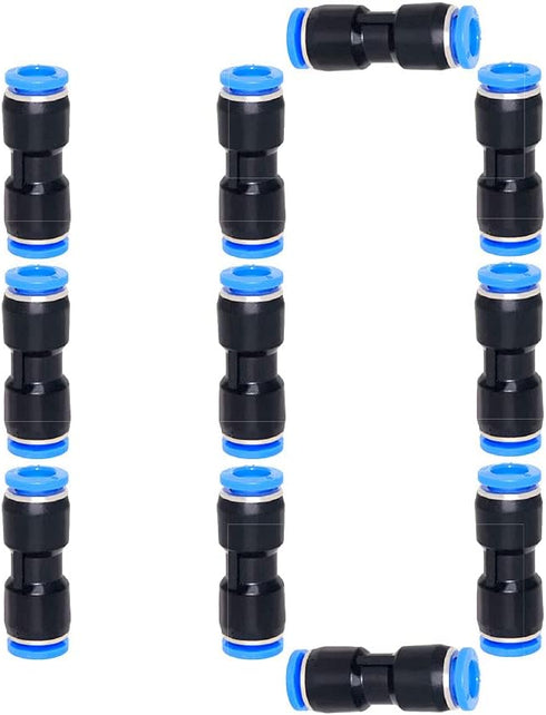 Beduan Push to Connect Fitting, 16mm Tube OD Pneumatic Quick Adapter Tubing Air Hose Line Pipe Fitting 10Pcs For 5/8" Tube OD...