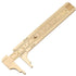 Brass Pocket Caliper with Double Scale Sliding Gauge Bead Measuring Tool Millimeter Gauge Mini Brass Vernier Caliper Brass Ruler, Gold Ruler for M...