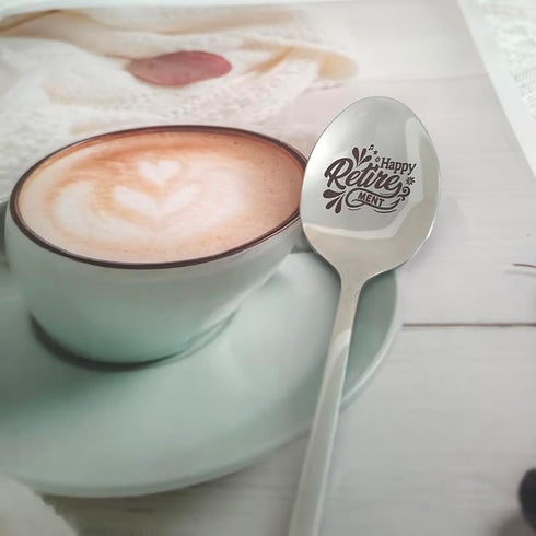 Happy Retirement Spoon Gifts for Men Women Retirement Going Away Gift for Coworker Friend Farewell Gift for Colleague Leaving Retired Gifts for Bo...