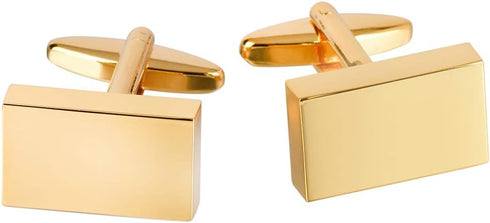 Classic Gold/Silver/Black Tone Blank Cufflinks for Mens Unique French Shirt Cuff Gift...