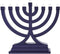 Zion Judaica Mini LED Hanukkah Menorah Battery or USB Operated - Multiple Light Settings On The Go Hanukkiah for Chanukah Decorations (Blue)...