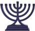 Zion Judaica Mini LED Hanukkah Menorah Battery or USB Operated - Multiple Light Settings On The Go Hanukkiah for Chanukah Decorations (Blue)...