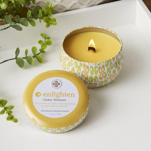 Root Candles Seeking Balance Spa Traveler Candle, 4-Ounce, Enlighten: Cedar Verbena...