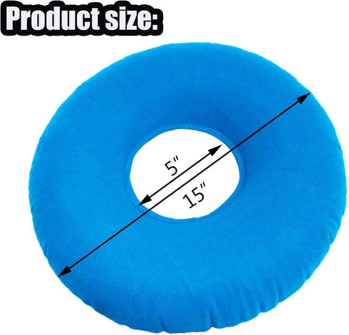 2 Pack Donut Pillow for Hemorrhoids, Inflatable Ring Donut Seat Cushion Pillow with A Pump, Hemorrhoid Seat Cushion, Round Wheelchairs Seat Cushio...