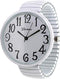 Geneva Super Large Stretch Watch Clear Number Easy Read (White)...