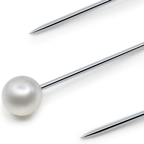 Dritz Petite Pearlized Size 12 3/4in White Pearl Heads Pins-Straight...