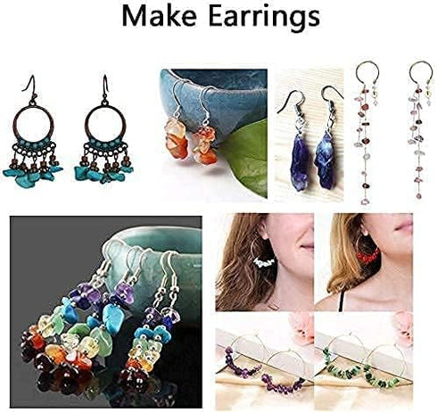 Topwon Gemstone Beads for Jewelry Making Kit 750 Pcs Natural Crystal Irregular Chips Stone Beads DIY Necklace Bracelet Making Gift Set...