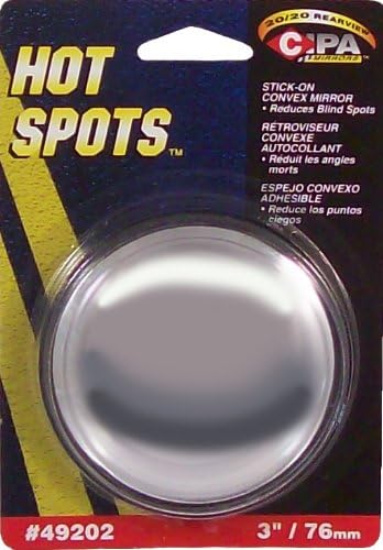 CIPA 49202 3" HotSpots Round Stick-On Convex Mirror...