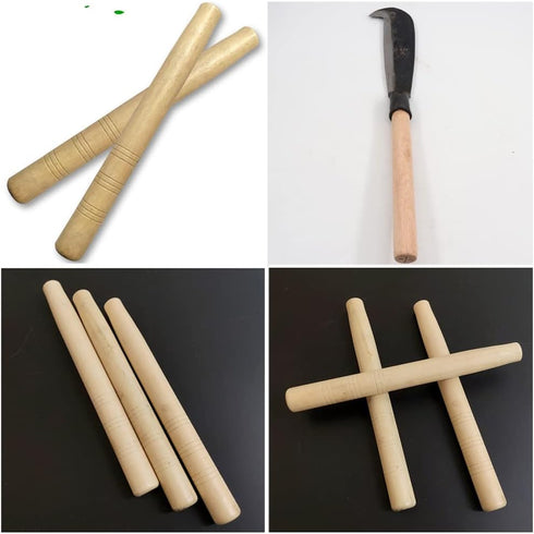 3 Pack 12'' Sledge Hammer Wooden Handle Replacement for Axe Grip Steel Grass Sickle Hard Wood Shovel Hoes Outdoor Hatchet Camp 2 to 4 lb. Hammers ...