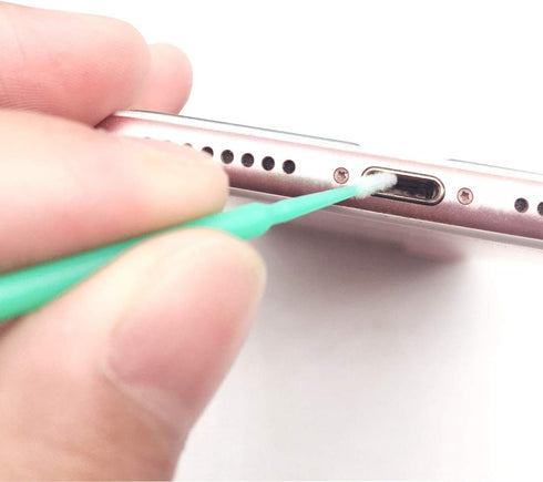 100 Pack Phone Charge Port Cleaning Tool kit,Bendable Mini Soft Round Brushes Cleaner Compatible with iPhone 11 Pro Speaker Tablet Camera Laptop C...