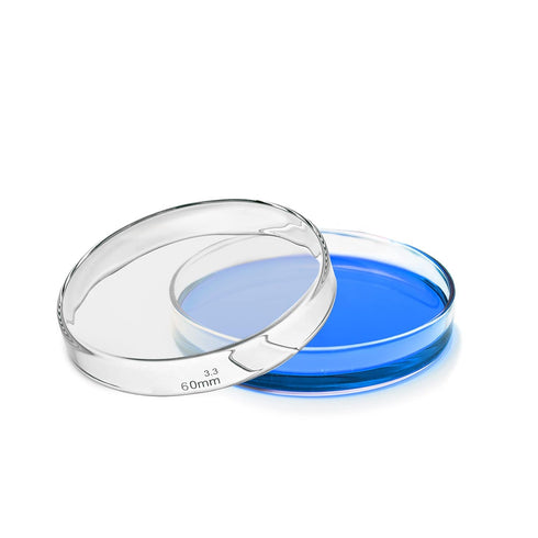 60mm Glass Petri Dishes with Lids High Borosilicate Glass Tissue Culture Plate 5 Pcs...