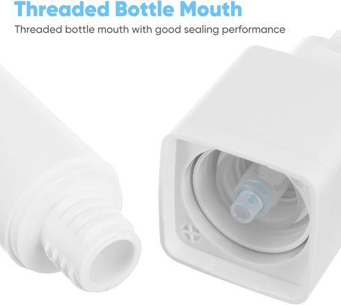 minkissy Lotion Cream Pump Container Airless Skincare Bottles 15ml+30ml+50ml Refillable Stretchable Cosmetic Bottle Dispenser White for Home Trave...