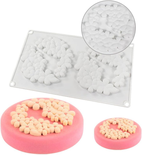 Flower Cloud Shaped Donut Silicone Mold Fondant Cake Mold DIY Chocolate Baking Tools Cake Decoration Accessories Bakeware (Cloud Flower L_11.84 X7...
