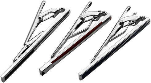 3PCS Wedding Tie Clips For Men Black Blue Red Enamel Tie clips,Cool Gifts For Men...