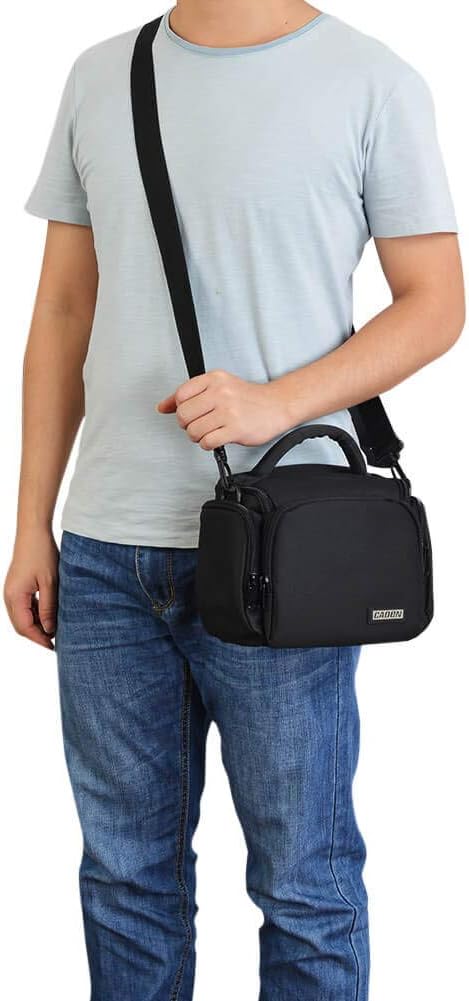 CADeN Compact Camera Shoulder Crossbody Bag Case Compatible for Nikon, Canon, Sony SLR/DSLR Mirrorless Cameras and Lenses Waterproof(1.0 S, Black)...